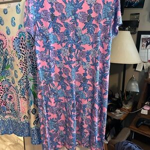 Floral Pink and Blue Dress